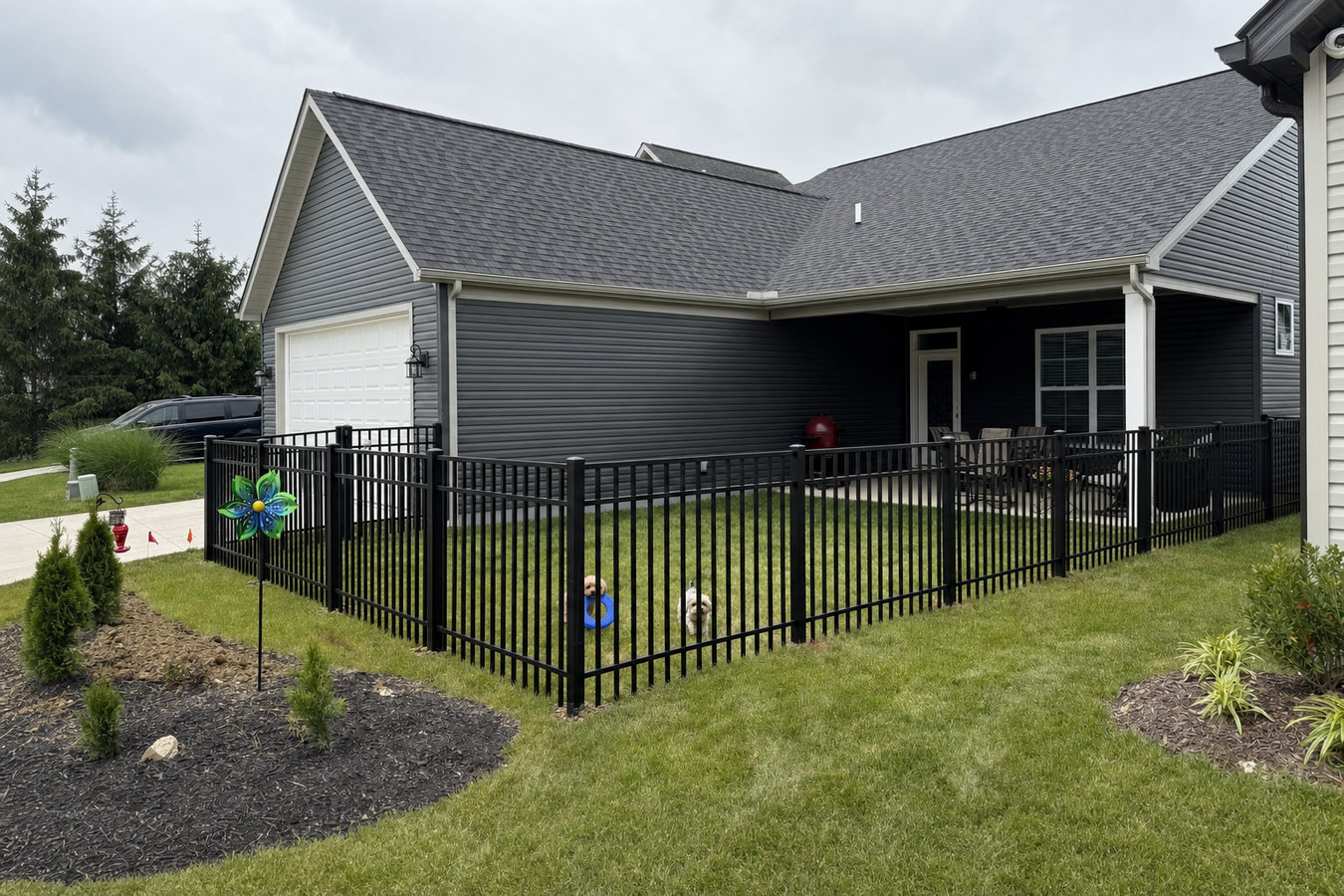 Aluminum fence installation