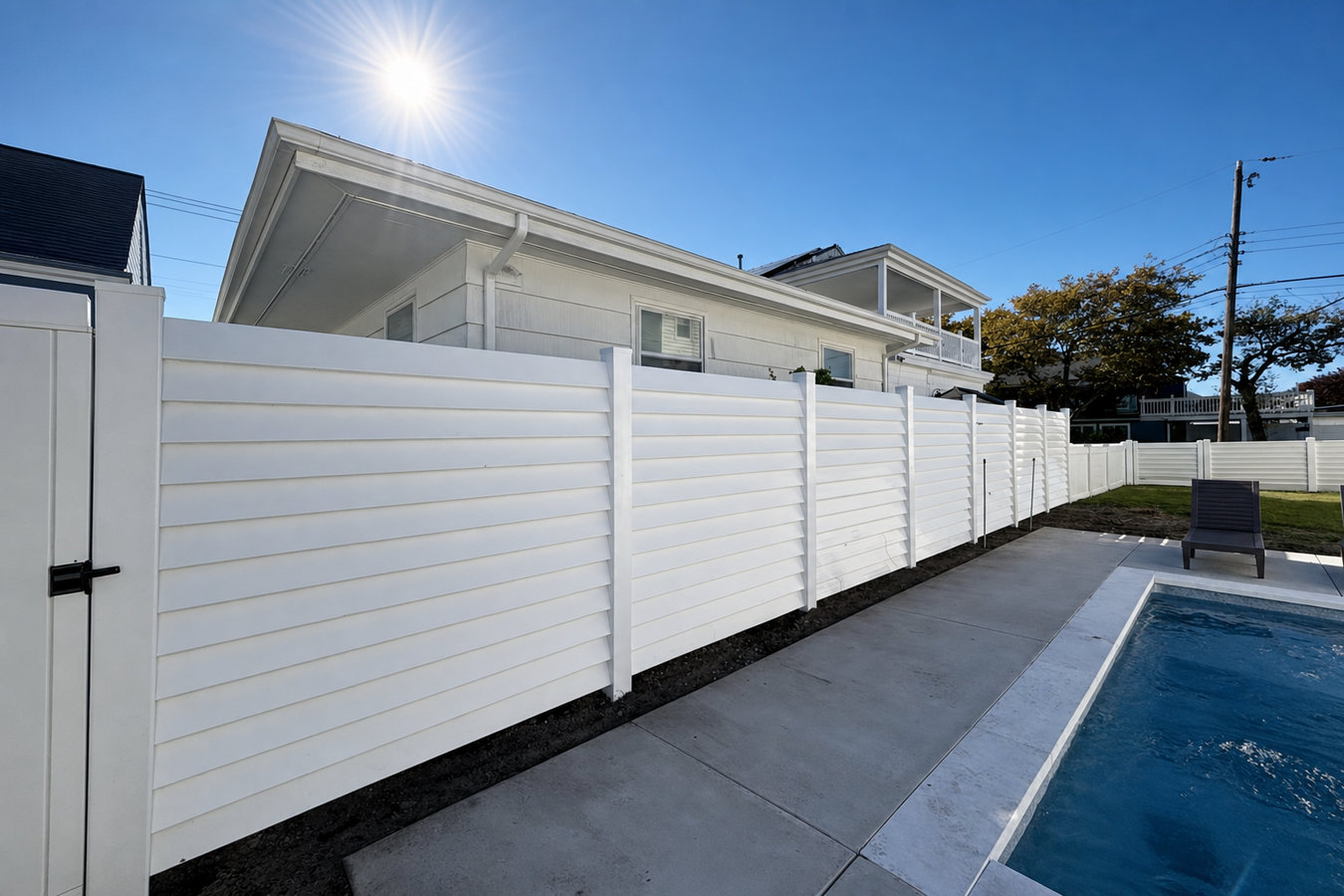 Vinyl fence installation